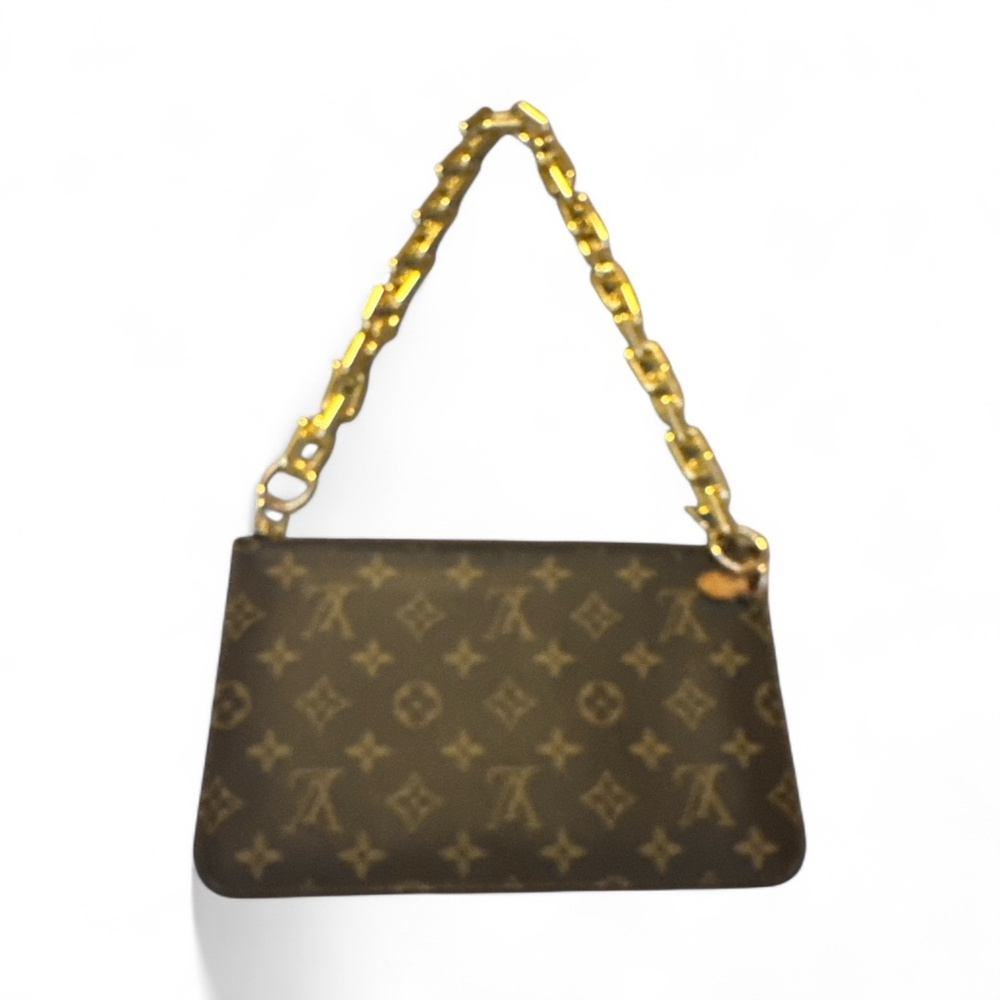 Authentic Louis Vuitton Brown Monogram Neverfull Pouch